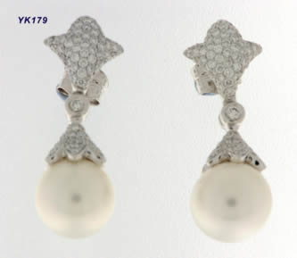 Pendientes con brillantes — modelo PE-039